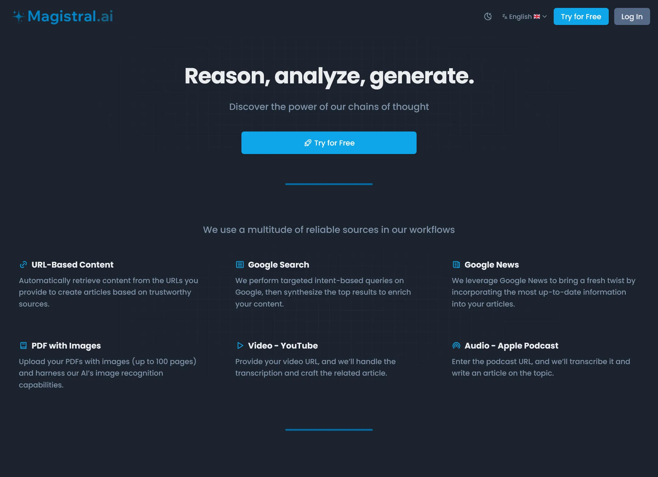 Première version de Magistral : génération d'articles par IA à partir de sources